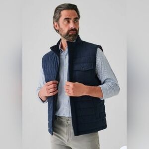 Faherty Teton Valley Vest In Navy Heather  ModeSens